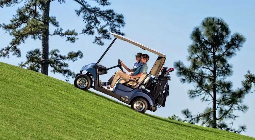 Yamaha-Golf-cart-in-slope